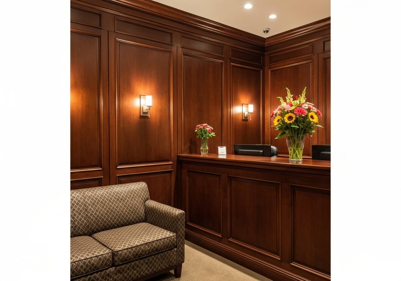 Elegante ontvangstruimte advocatenkantoor